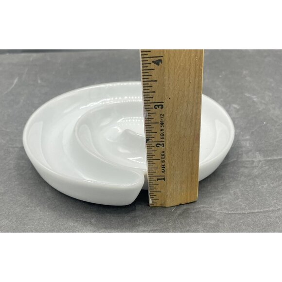 BIA Cordon Bleu White Swirl Pattern Olive Dish Plate 6.5" - Picture 5 of 5